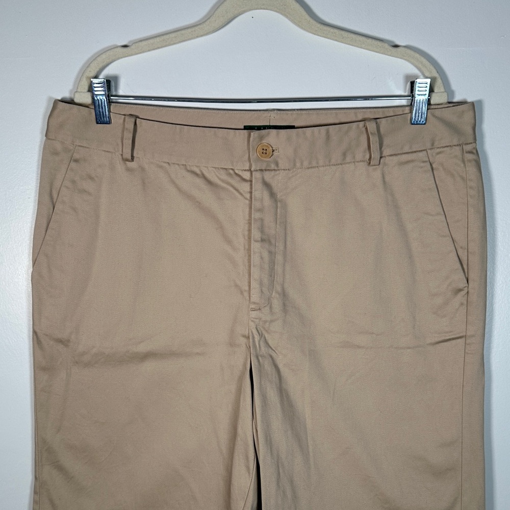Ralph Lauren Shorts Classic Khaki Cotton Shorts Size 16 High-Rise Tailored Fit B - Picture 3 of 6